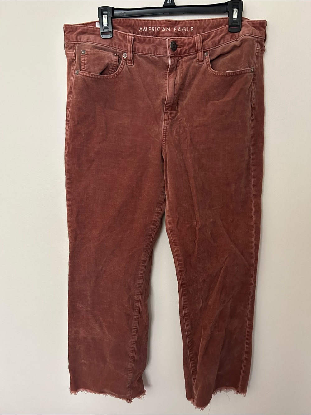 American Eagle Outfitters Rust Corduroy Straight-Leg Pants